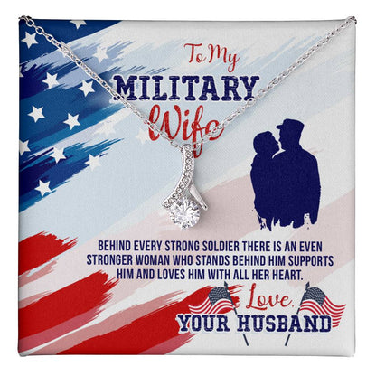To My Military Wife Gift from Husband - Alluring Beauty Necklace