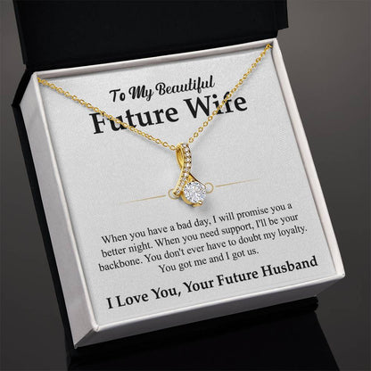 To My Future Wife Necklace - Gift for Engagement, Proposal or Romantic Surprises - Alluring Beauty Necklace