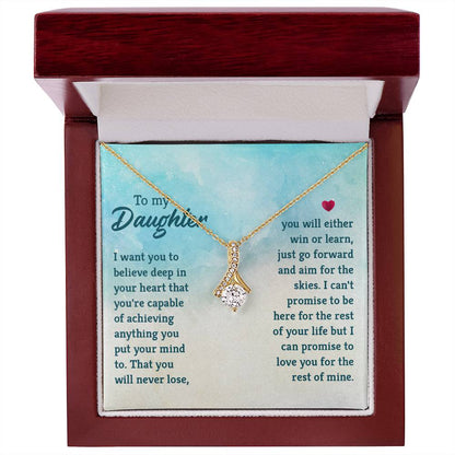 To My Daughter Necklace – Holiday Gift for Daughter Graduation – Alluring Beauty Necklace