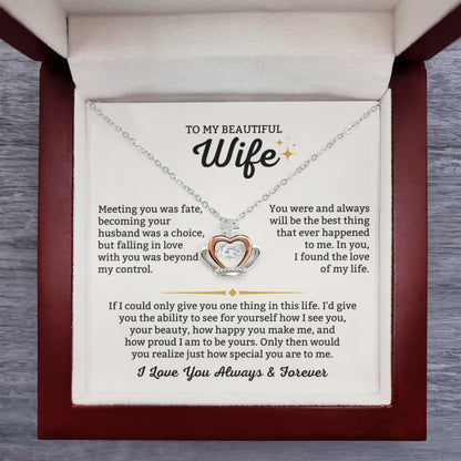To My Wife Necklace - Heartfelt Gift for Birthday & Valentine’s Day - Crown Pendant Necklace