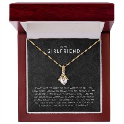 To My Girlfriend Necklace - Romantic Jewelry Gift for Christmas, Valentine’s Day & Surprises - Alluring Beauty Necklace