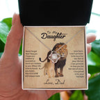 To My Daughter Necklace - Best Gift for Daughter from Dad - Love Knot Necklace