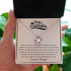 Love Knot Necklace, Graduation Gift For Niece, Symbol Of Encouragement, Timeless Jewelry Keepsake, Happy Graduation