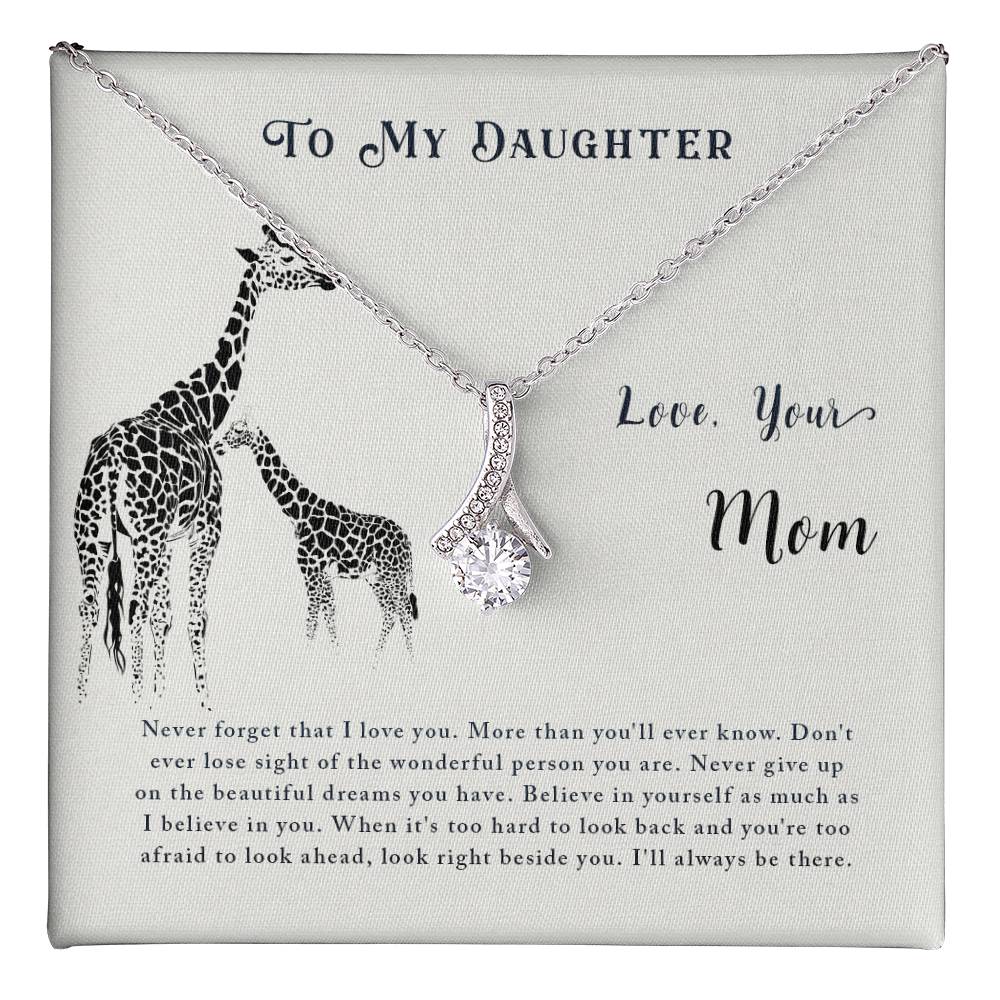 To My Daughter Necklace – Mom’s Choice for Daughter Birthday Graduation – Alluring Beauty Necklace