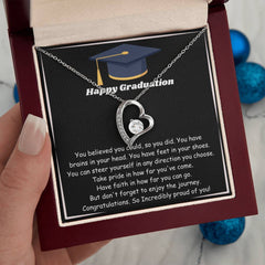 Forever Love Necklace, Graduation Gift For Niece, Elegant Jewelry, Meaningful Keepsake, Happy Graduation