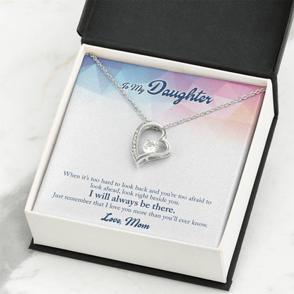 To My Daughter Necklace – Daughter Birthday Graduation Celebration Gift – Forever Love Necklace