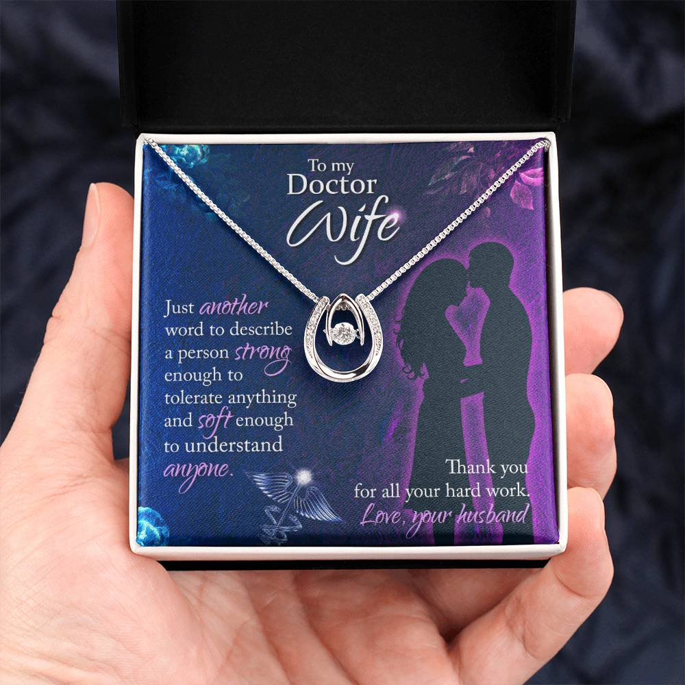 Romantic Gift for Wife from Husband - Meaningful Jewelry for Birthday, Anniversary, Christmas & Valentine’s Day - Lucky In Love Necklace