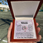 To My Loving Mom Gift from Daughter -  Lucky In Love Necklace - Best for Birthday, Christmas & Mother's Day