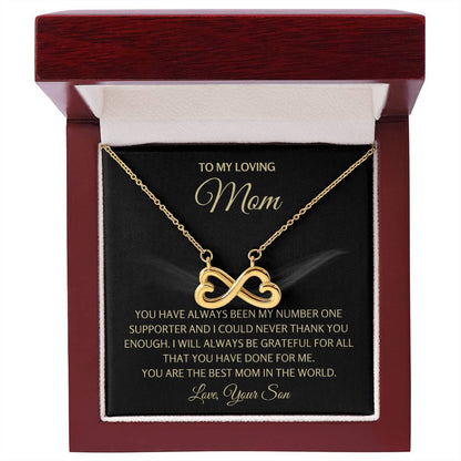 To My Loving Mom - Mom Gift from Son - You are the best mom in the world - Endless Love Necklace