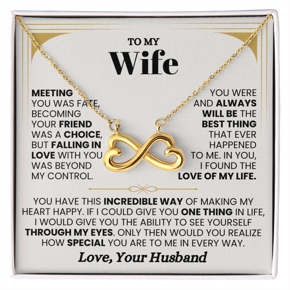 Gift for Wife from Husband - Sentimental Jewelry for Anniversary & Valentine’s Day - Endless Love Necklace