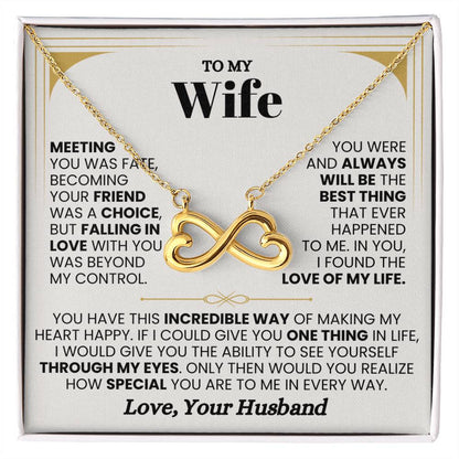 Gift for Wife from Husband - Sentimental Jewelry for Anniversary & Valentine’s Day - Endless Love Necklace