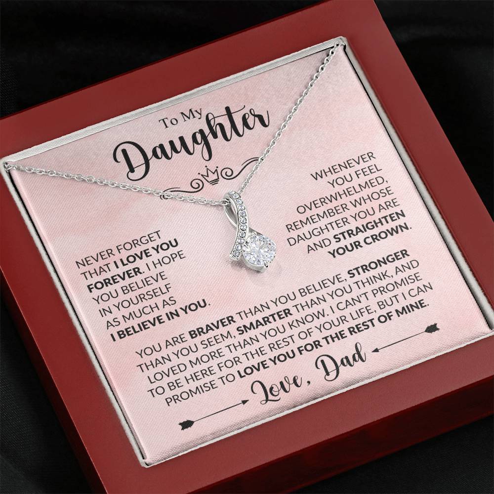 Gift for Daughter from Father - Straighten Your Crown - Alluring Beauty Necklace