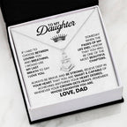 To My Daughter - I would use my last breath to say I love you - Anchor Pendant Necklace