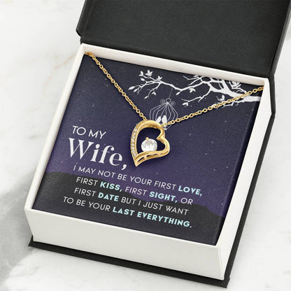 To My Wife Necklace - Anniversary Gift for Her - Birthday Christmas Gifts for Wife - Gifts for Soulmate - Gifts for Her - Forever Love Necklace