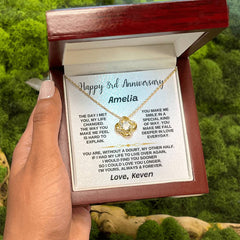 Necklace for 3rd Anniversary, Elegant Gift for Her, Celebrate Love, Memories & Special Moments, Happy 3rd Anniversary