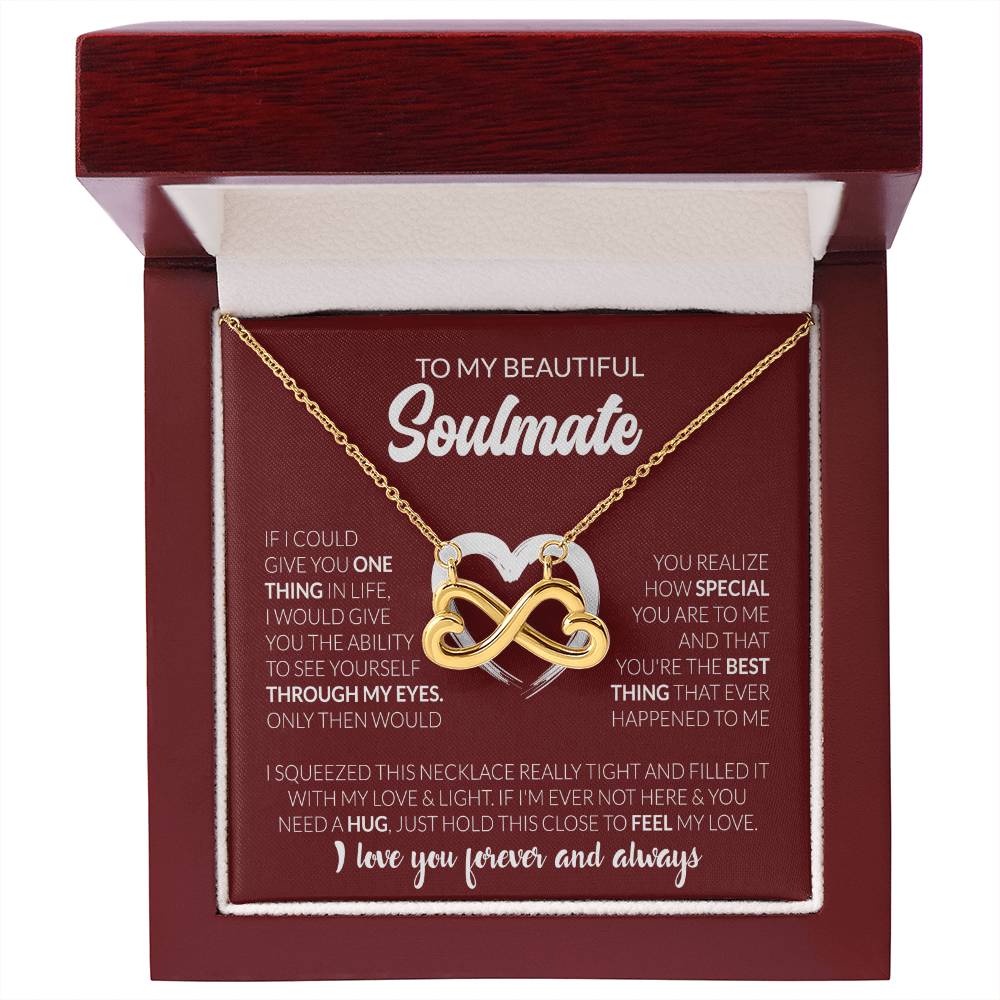 To My Beautiful Soulmate Necklace - Romantic Jewelry Gift for Her - Endless Love Necklace