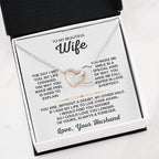 To My Wife Necklace from Husband - Sweet Romantic Gift for Every Occasion - Interlocking Hearts Necklace