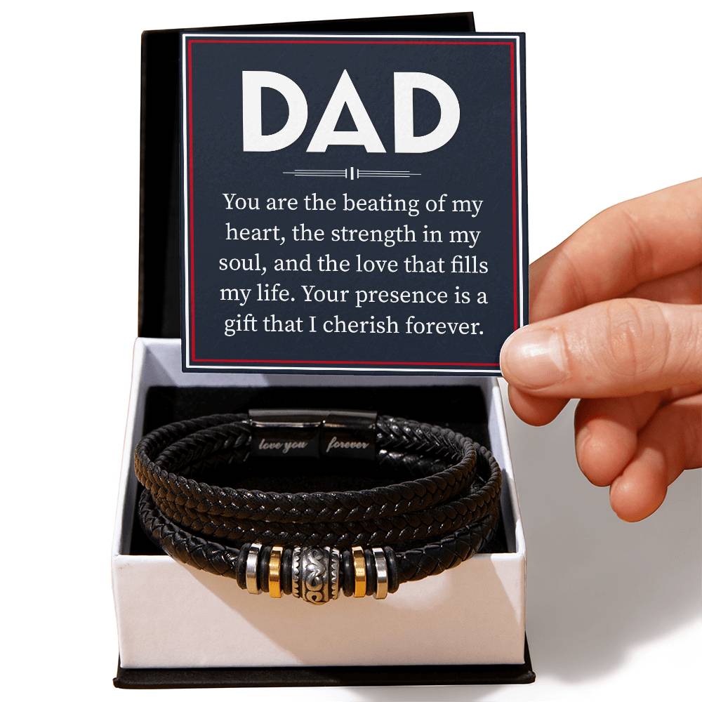 Dad - You are the beating of my heart - Love You Forever Bracelet