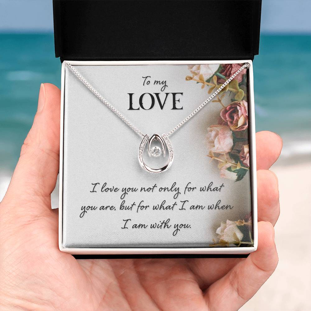 To My Wife Necklace - Meaningful Gift from Husband for Valentine’s Day - Lucky In Love Necklace