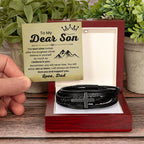 Dad to Son Gift – Graduation, Birthday, Christmas – Men’s Cross Bracelet