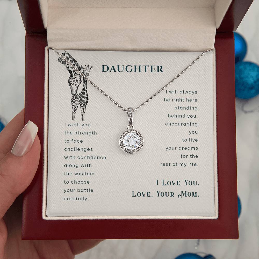 To My Daughter Necklace – Birthday, Graduation Keepsake for Daughter from Mom – Eternal Hope Necklace