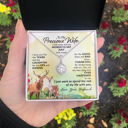 Love Gift for Wife from Husband - Sentimental Jewelry for Valentine’s Day, Anniversary, Birthday & Christmas - Eternal Hope Necklace