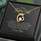 Future Wife Jewelry Gift - Long Lasting Romantic Necklace for Celebrating Love & Upcoming Marriage - Forever Love Necklace