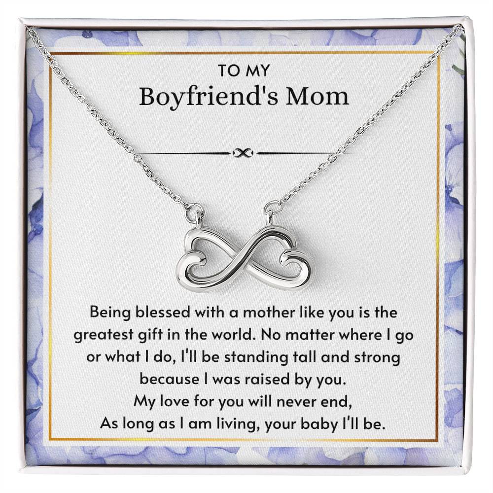 Gift for Boyfriend's Mom - Being blessed with a mother like you is the greatest gift in the world - Endless Love Necklace