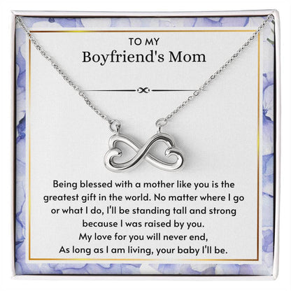 Gift for Boyfriend's Mom - Being blessed with a mother like you is the greatest gift in the world - Endless Love Necklace
