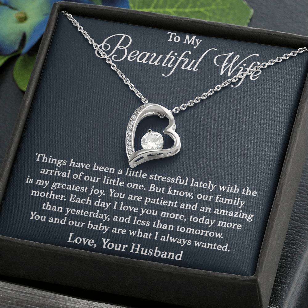 To My Beautiful Wife Necklace - Romantic Gift For Wives - Perfect For Anniversaries, Birthdays Or Special Occasions - Gifts For Her - Forever Love Necklace
