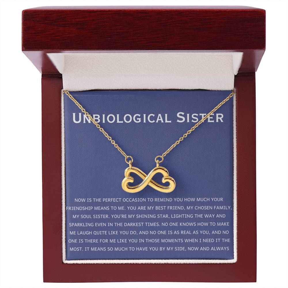 Unbiological Sister Necklace - Gift for Bonus Sister - Endless Love Necklace