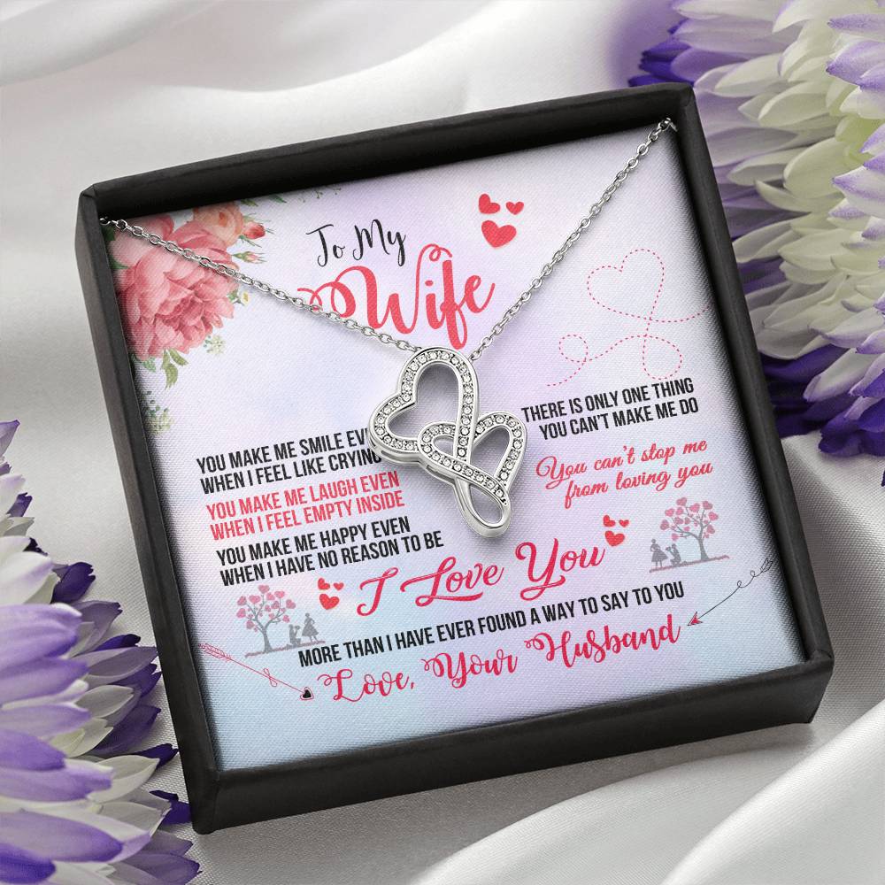 Emotional Wife Gift - Loving Jewelry from Husband for Birthday, Valentine’s Day & Anniversary - Heart-to-heart Pendant Necklace