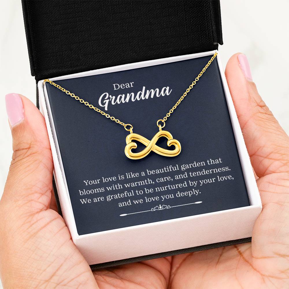 Dear Grandma - Your love is like a beautiful garden - Grandma Gift - Endless Love Necklace