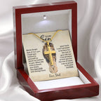 To My Son - Gift for Son from Dad - I am so proud to be your father - Artisan Cross Necklace