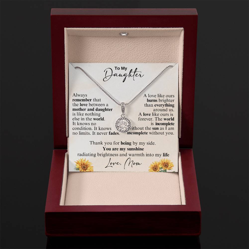 To My Daughter Necklace - Sentimental Jewelry Gift from Mom for Graduation & Life Achievements - Eternal Hope Necklace