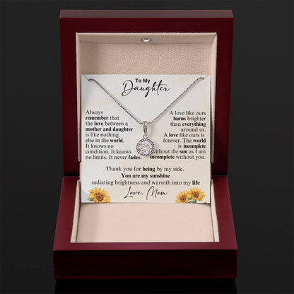 To My Daughter Necklace - Sentimental Jewelry Gift from Mom for Graduation & Life Achievements - Eternal Hope Necklace
