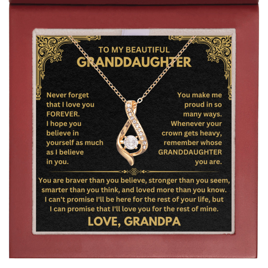 Granddaughter Crystal Pendant Necklace