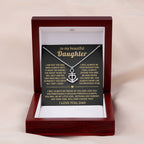 To My Daughter Necklace - Holiday Gift for Daughter from Dad - Anchor Pendant Necklace