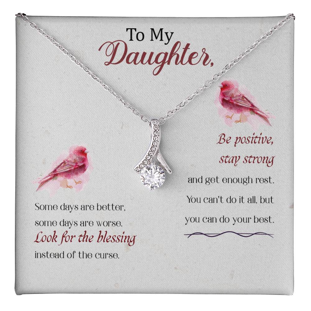 To My Daughter Necklace – Daughter Christmas Graduation Jewelry Gift – Alluring Beauty Necklace