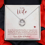 Birthday Gift for Wife from Husband - Emotional Jewelry for Anniversary & Valentine’s Day Too - Lucky In Love Necklace