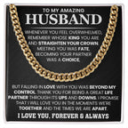 To My Husband – Cuban Link Chain – Anniversary & Birthday Gift from Wife