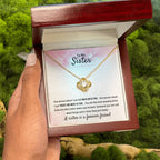 To My Sister - Gift for Sister - A sister is a forever friend - Love Knot Necklace