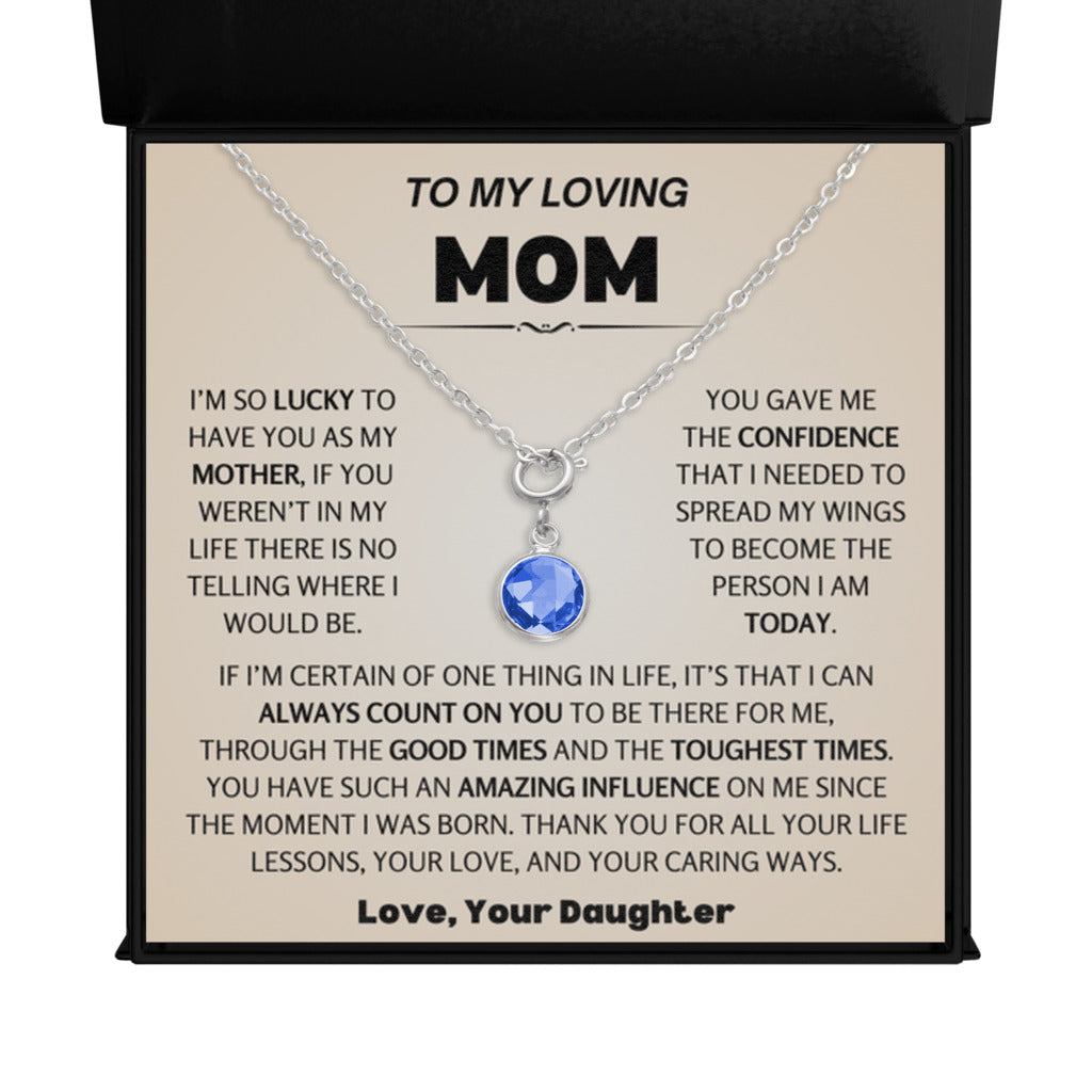 September Birthstone Necklace for Mom from Daughter