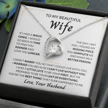 Heartfelt Gift for Wife from Husband - Romantic Jewelry for Special Occasions & Valentine’s Day - Forever Love Necklace