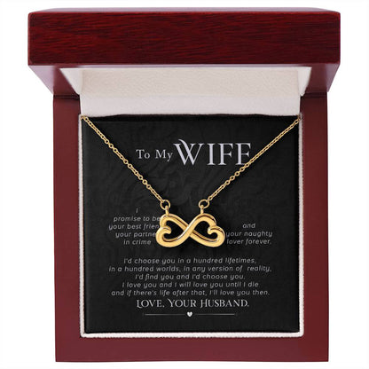To My Wife Necklace - Romantic Everyday Jewelry Gift from Husband for Birthday, Valentine’s Day & Just Because - Endless Love Necklace