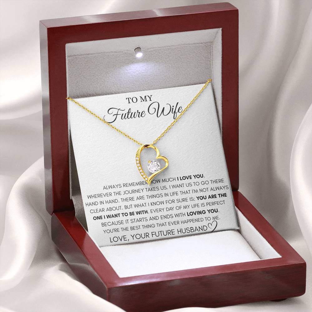 Future Wife Gift - Beautiful Necklace for Girlfriend for Birthday, Christmas & Romantic Moments - Forever Love Necklace