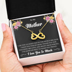 To My Mother - I am the luckiest kid in the world - Endless Love Necklace - Sentimental Gift for Mom