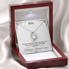 Anniversary Necklace, Elegant Gift for Her, Celebrate Love, Precious Moments & Your Beautiful Story, Happy Anniversary