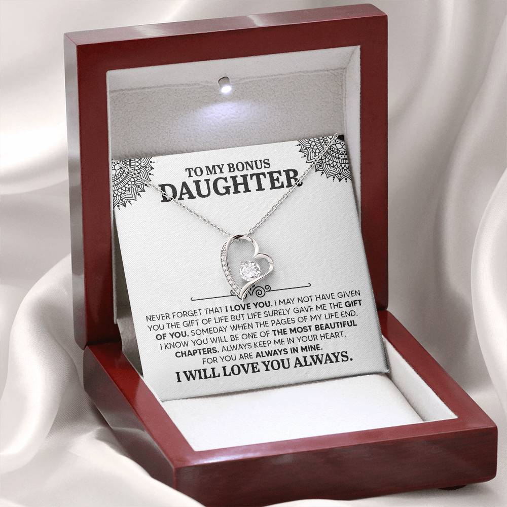 To My Daughter Necklace – Daughter Necklace for Graduation & Birthday Events – Forever Love Necklace