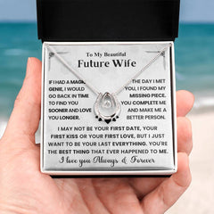 Future Wife Jewelry Gift, Soulmate Pendant Necklace For Her, Romantic Engagement Gift, Forever Love Keepsake, To My Soulmate
